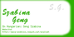 szabina geng business card